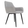 Dizajnové kreslo, svetlosivá/čierna, OSKOR