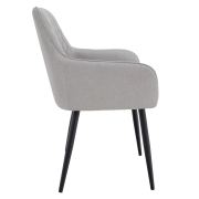 Dizajnové kreslo, svetlosivá/čierna, OSKOR