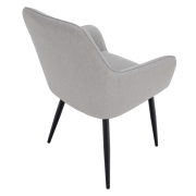 Dizajnové kreslo, svetlosivá/čierna, OSKOR