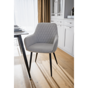 Dizajnové kreslo, svetlosivá/čierna, OSKOR