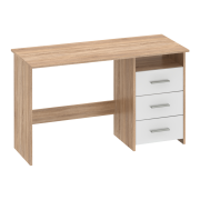 PC stôl, dub sonoma/biela, LARISTOTE NEW