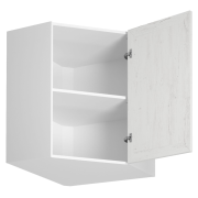 Horná rohová skrinka G60N, biela/sosna andersen, pravá, PROVANCE