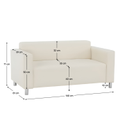 2-sed, ekokoža béžová, HOMKER