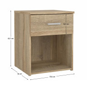 Nočný stolík, dub sonoma, GARBO