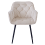 Dizajnové kreslo, béžová Velvet látka, FEDRIS NEW