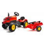 FALK Šliapací traktor 2046AB XTractor červený s vlečkou