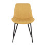 Stolička, ekokoža žltá/čierna, HAZAL