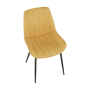 Stolička, ekokoža žltá/čierna, HAZAL