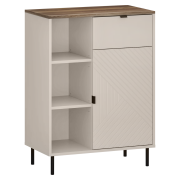 Nízky regál, kašmír/dub castello, EYCO 1D1S