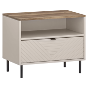 Nočný stolík, kašmír/dub castello, EYCO 1S