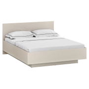 Posteľ s roštom, 160x200, kašmír/dub castello, EYCO