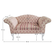 Pohovka, krémovo-sivá, FABRICIO