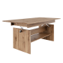 Jedálenský/konferenčný rozkladací stôl, dub artisan, 120/160x70 cm, LAVKO NEW