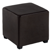 Taburet, tmavohnedá textilná koža, NIKI NEW