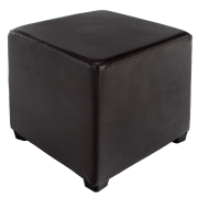 Taburet, tmavohnedá textilná koža, NIKI NEW