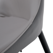 Jedálenská stolička, svetlosivá/tmavosivá/čierna, TABITA