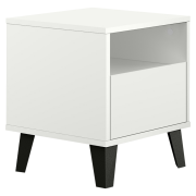 Nočný stolík, biela, BOGAN NEW 1S