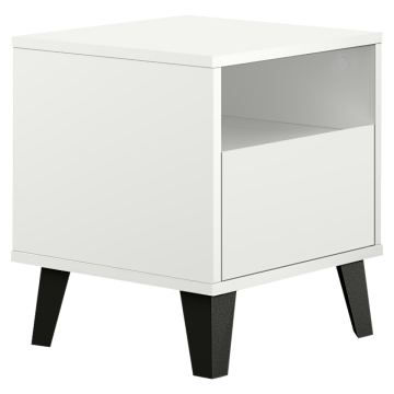 Nočný stolík, biela, BOGAN NEW 1S