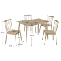 Jedálenský set 1+4, buk prírodný, SENDO