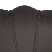 Kreslo v štýle Art-deco, sivohnedá Velvet látka/gold chróm zlatý, NOBLEO