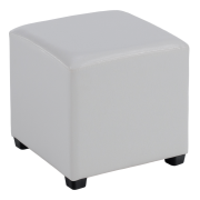 Taburet, biela textilná koža, NIKI NEW