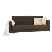 Celočalunený 3-sed, látka čokoládová, AMEDIA