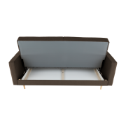 Celočalunený 3-sed, látka čokoládová, AMEDIA