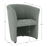 Klubové kreslo, zelená, CUBA