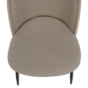 Jedálenská stolička, béžovohnedá/drevo natural/čierna, VUDIA