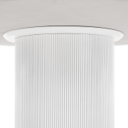 Jedálenský stôl, biely mramor/MDF, priemer 120 cm, MAHIR TYP 1