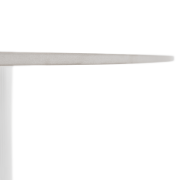 Jedálenský stôl, biely mramor/MDF, priemer 120 cm, MAHIR TYP 1