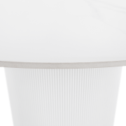 Jedálenský stôl, biely mramor/MDF, priemer 120 cm, MAHIR TYP 1