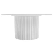 Konferenčný stolík, biely mramor/MDF, priemer 80 cm, MAHIR TYP 1