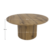 Konferenčný stolík, dub, priemer 80 cm, MAHIR TYP 2