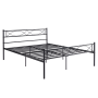 Kovová posteľ s roštom, 180x200, čierna, STELVIA