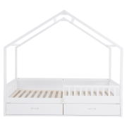 Montessori posteľ, 90x200, biela, masív, BIANKA