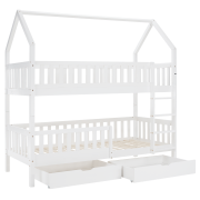 Montessori poschodová posteľ, biela, VENITA TYP 2