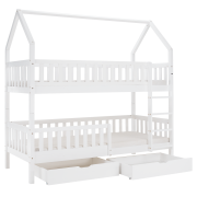 Montessori poschodová posteľ, biela, VENITA TYP 2