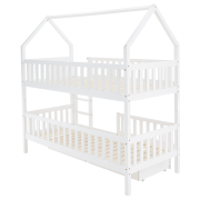 Montessori poschodová posteľ, biela, VENITA TYP 2