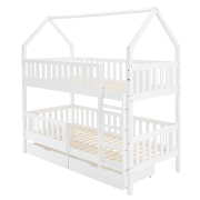 Montessori poschodová posteľ, biela, VENITA TYP 2