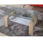 Konferenčný stolík, dub sonoma/sklo, LIBOR NEW