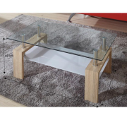 Konferenčný stolík, dub sonoma/sklo, LIBOR NEW