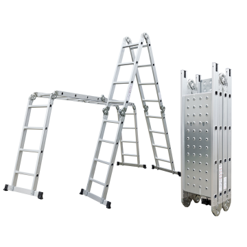 Hliníkový rebrík G21 GA-SZ-4x4-4,6M multifunkčné + podlážka