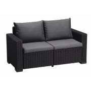 Záhradný nábytok Keter California dvojsedadlová pohovka grafitová