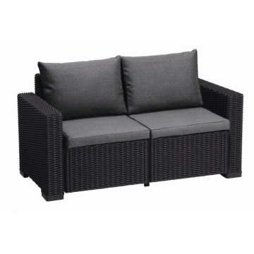 Záhradný nábytok Keter California dvojsedadlová pohovka grafitová