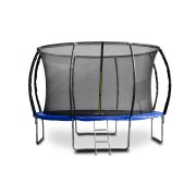 Trampolína G21 SpaceJump, 366 cm, modrá, s ochrannou sieťou + schodíky zadarmo