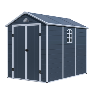 Záhradný domček G21 Boston 670 - 241 x 278 cm, plastový, šedý