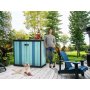 Záhradný box Keter Patio Store šedočierny
