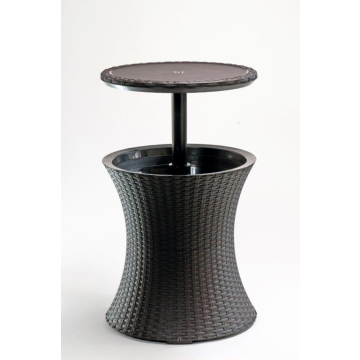 Záhradný stôl Keter Cool Bar Rattan whiskey hnedý