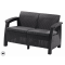 Záhradný nábytok Keter Corfu love seat dvousedačka grafitová